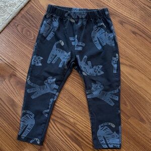 Zara Kids Navy Blue Cat Print Leggings / Pants, size 18-24 months
